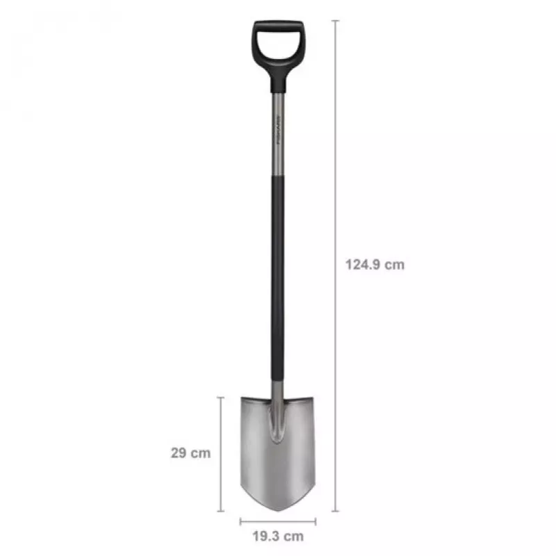 Fiskars ergonomiskā lāpsta, pelēka (1067511)