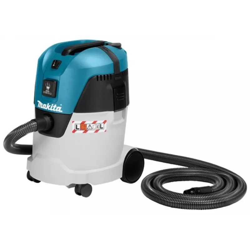 Mitrās un sausās tīrīšanas putekļsūcējs Makita VC2512L — 25 L, 1000 W, 230 V, 21 kPa, 60 l/s