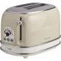 Ariete 155 Design 2 Slice Toaster ar sviestmaižu turētājiem, 6 grauzdēšanas līmeņi, 810 W, nerūsējošā tērauda korpuss, noņemama drupatu paplāte, pasteļbēšs