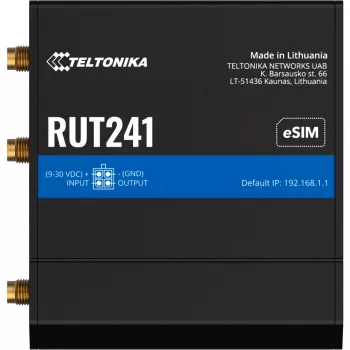 TELTONIKA NETWORKS RUT241 eSIM GLOBAL Industrialais maršrutētājs (RUT241230000)