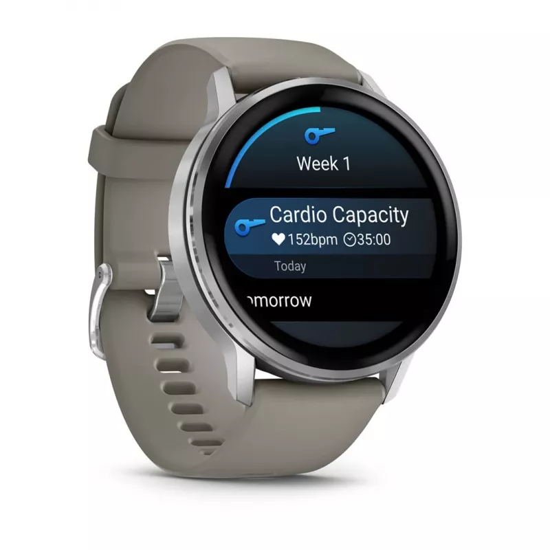 Viedpulkstenis Garmin Venu 4 1.4 collu AMOLED GPS Wi-Fi 45mm Sudraba