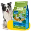 Sausā suņu barība Animal Island Adult Medium Salmon 12 kg — pilnvērtīgs graudiņu barības maisījums vidējo šķirņu suņiem, 32% olbaltumvielu, 16% tauku, bez graudiem