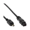 FireWire 400 uz 800 kabelis InLine 34901 1m vīriešu/vīriešu melns