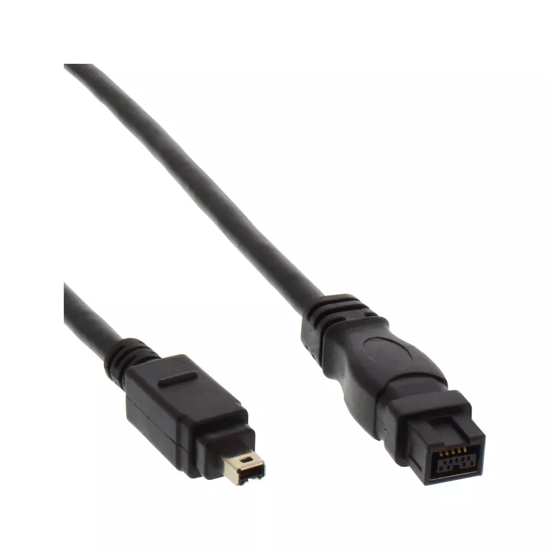 FireWire 400 uz 800 kabelis InLine 34901 1m vīriešu/vīriešu melns