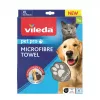 Mikrošķiedras dvielis VILEDA 172651 kaķiem un suņiem, pelēks, 650×1000 mm, poliamīds