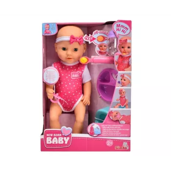 Lelle SIMBA New Born Baby Hungry Baby 38 cm – reālistiska mazuļa lelle, 38 cm