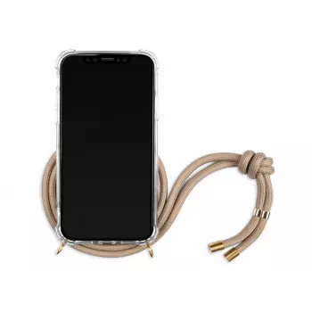 Viedtālruņa kaklarotas maciņš Lookabe iPhone Xs Max — zelta nude apdare