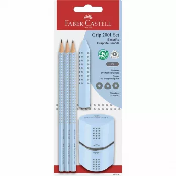 Grafīta zīmulis Faber-Castell 580074 B gaiši zils, trīsstūrveida