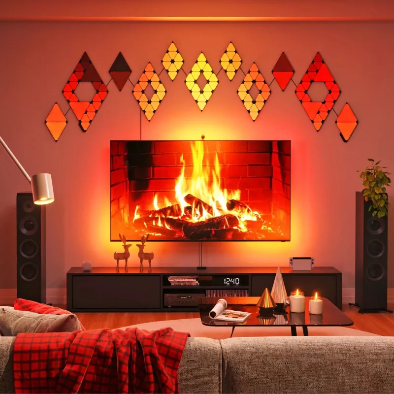 Nanoleaf 4D V2 TV ekrāna spoguļošanas + gaismas lentu komplekts (TV un monitoriem līdz 65 collām) | 24 W | Daudzkrāsains RGB