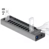 DeLOCK ārējais USB 5 Gbps centrmezgls ar 13 portiem + slēdzi, USB 3.2 Gen 1 (3.1 Gen 1) Type-B, USB 3.2 Gen 1 (3.1 Gen 1) Type-A, 5000 Mbit/s, pelēks, alumīnijs, 1 m