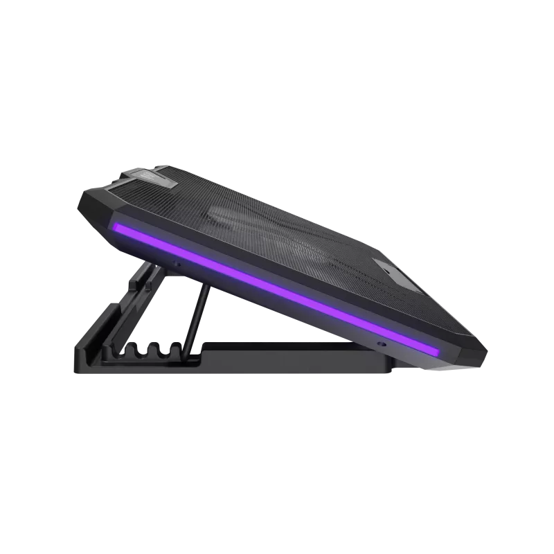 FURY GUNBAI G3 Laptop dzesēšanas paliktnis 14.1–17.3 collām ar 2 ventilatoriem, RGB apgaismojumu, 2× USB