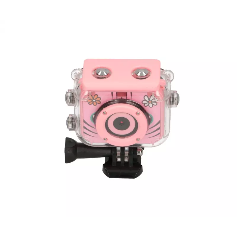 Bērnu digitālā sporta kamera Extralink H18 rozā - IP68, 1080p, 2 collu ekrāns