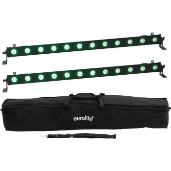 LED Bar Set EUROLITE 20000663 2x 12 QCL RGB UV - skatuves apgaismojuma stieņi