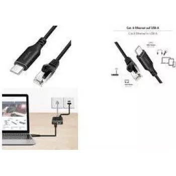 LogiLink CU0417 - tīkla adaptera kabelis USB 3.2 Type-C Gigabit Ethernet 15 m - tīkla karte - 1 000 Mbps (CU0417)
