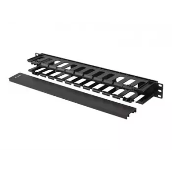 Lanberg 19 collu kabeļu pārvaldnieks 1U, A tips, Plastmasa | AK-1703-B | Melns