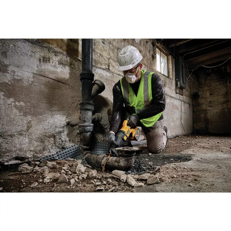 DEWALT DCS389NT virzuļzāģis FlexVolt 54V TSTAK melns, dzeltens