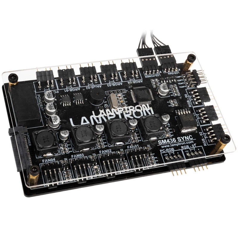 Lamptron PCI RGB ventilatoru un LED kontrolieris SM436 Sync Edition, melns