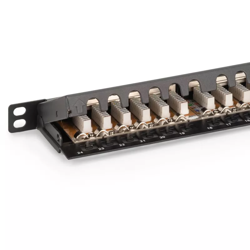 Patch Panel Digitus CAT 6 Class E High Density Shielded Melns