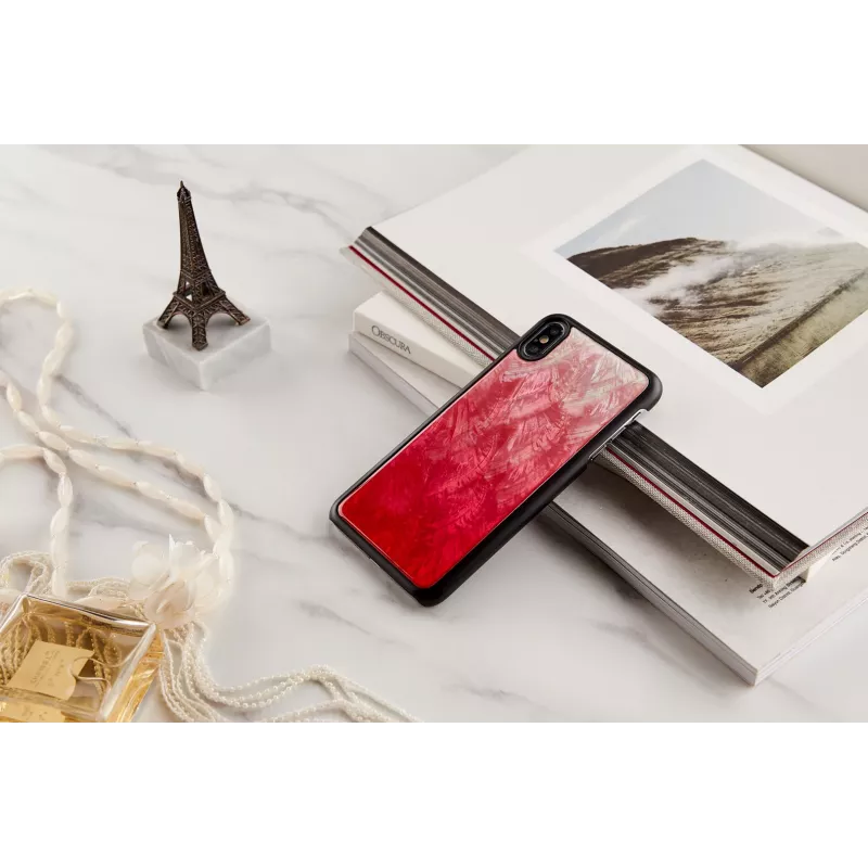 viedtālruņa maciņš iKins iPhone XS Max — pink lake with Melns accents