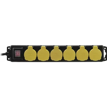 Strāvas sadalītājs EUROLITE 30240154 — 6 ligzdu IP44, 1,5 m kabelis
