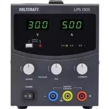 Laboratorijas barošanas avots Voltcraft LPS1305 — regulējams 0–30 V līdzstrāva, 0–5 A