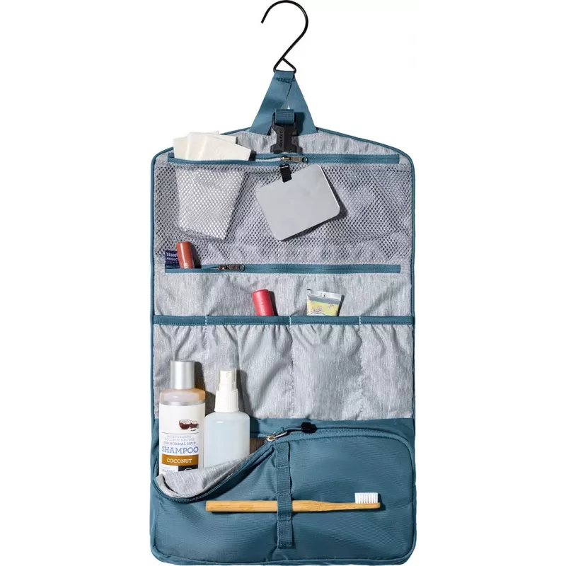 Tualetes piederumu maciņš DEUTER Wash Bag II — kompakts ceļojumu maciņš, atlantis krāsa