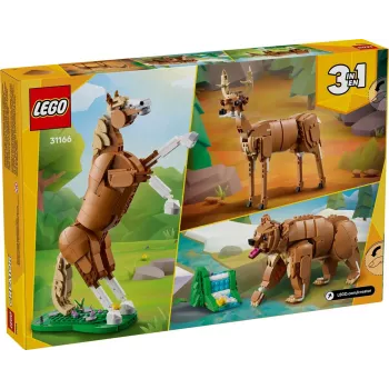 Konstrukciju rotaļlieta LEGO Creator 3-in-1 Magnificent Steed 31166 — 685 gabali, vecums 9+, modeļa izmērs 80×240×230 mm