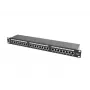 Patch panel 1U LANBERG PPS6-1024-B, 24-portu Cat6, metāla, melns, 442×114.5×44.5 mm
