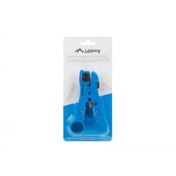 Kabeļu noņēmējs LANBERG NT-0102, plastmasas rokturis, aizsargizolācija, maināmi asmeņi, zils