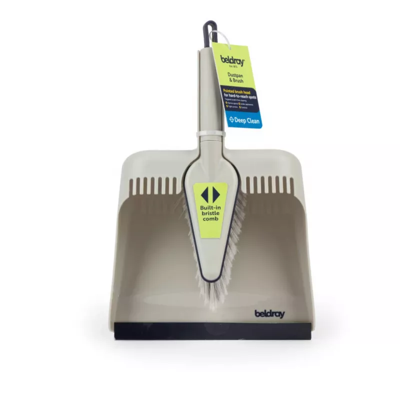 Putekļu slotiņas un liekšķeres komplekts Beldray LA032760PEU7 Deep Clean Design, kompakta rokas slotiņa ar slīpiem sariem un atbilstošu liekšķeri