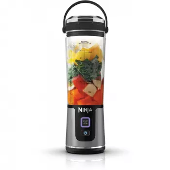 Sport blender Ninja BC151EUBK — 0.53 L bļoda, 14.4 W, baterija, ledus smalcināšana, melns