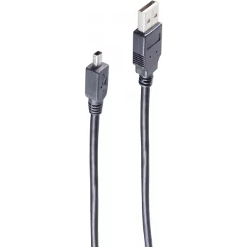 USB kabelis ShiverPeaks BS77261 1m USB A Mini-USB B pelēks