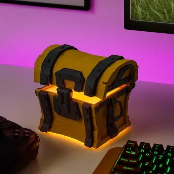 Galda lampa Paladone Fortnite Chest Light – tematisks LED jaunums