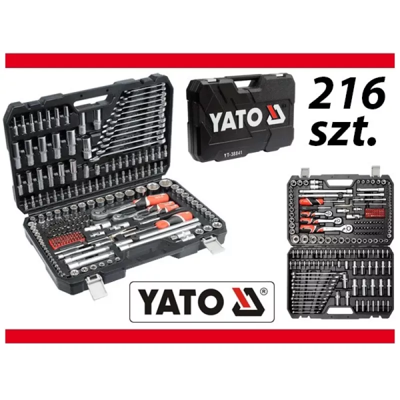 YATO YT-38841 1/4, 3/8, 1/2 uzgriežņu atslēgu komplekts