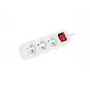 Barošanas pagarinātājs LANBERG PS1-03E-0300-W — 3 m vads, 3 E tipa maiņstrāvas rozetes, balta, iekštelpām