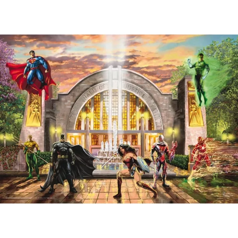 Thomas Kinkade Studios: DC Justice League - Hall Of Justice, Puzle 1000 gab.