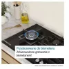 Iebūvējamā gāzes plīts virsma Bosch PPP6A2I40, 4 zonas, čuguna restes, melna, 590×520×54 mm, rotācijas slēdžu vadība