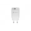 Vadu mobilo ierīču lādētājs NATEC NUC-2140, 30W, USB-C PD 3.0 + USB-A, Samsung AFC, Balts