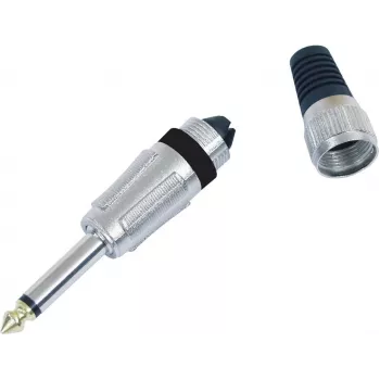 6,3 mm mono spraudnis Omnitronic, modelis 30200694, niķelēts audio savienotājs