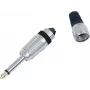6,3 mm mono spraudnis Omnitronic, modelis 30200694, niķelēts audio savienotājs