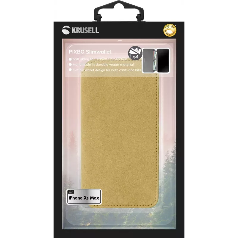 Folio maciņš Krusell Broby 4 Card SlimWallet iPhone XS Max