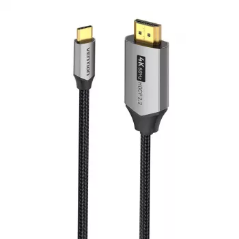 Vention USB-C uz HDMI kabelis CRBBH — 2 m, 4K@60Hz, melns, USB-C uz HDMI