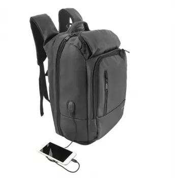 Mugursoma Tellur Notebook 17.3 collu Business XL ar USB pieslēgvietu, melna
