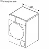 Kondensācijas veļas žāvētājs Bosch WQG145APPL 9 kg, siltumsūknis, 14 programmas, LED displejs, balts