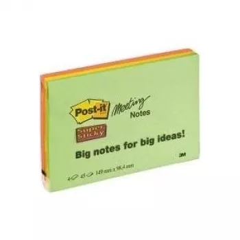 3M Post-it Notes piezīmju lapiņas Super Sticky Meeting (6445-4SS)