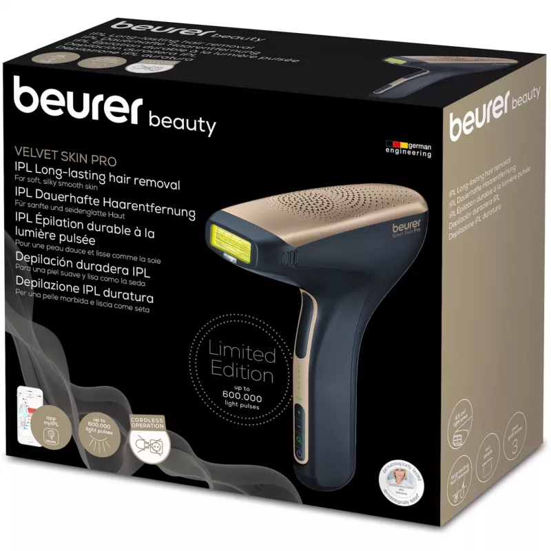 IPL 8800 VELVET SKIN PRO, matu noņemšanas ierīce zelta krāsā