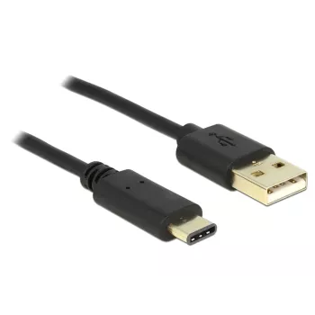 USB kabelis DeLOCK 2m USB2.0-A/USB2.0-C melns