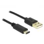 USB kabelis DeLOCK 2m USB2.0-A/USB2.0-C melns