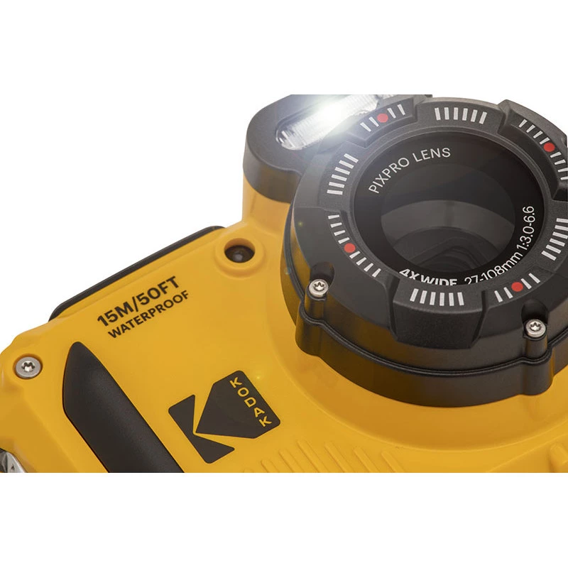 Kompaktā kamera Kodak PixPro 16 MP BSI CMOS 1920 x 1080 dzeltenā krāsā