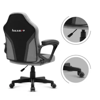 Bērnu spēļu krēsls Huzaro HZ-Ranger 1.0 Gray Mesh, pelēks un melns